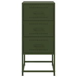 ZNTS Bedside Cabinet Olive Green 36x39x78 cm Steel 846586