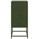 ZNTS Bedside Cabinet Olive Green 36x39x78 cm Steel 846586