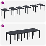 Garden Dining Set 13 pcs Anthracite Synthetic rattan 3378613