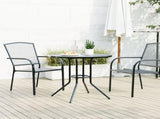 Patio Table Round Anthracite 80x72.5 cm Powder-coated Steel 4009263