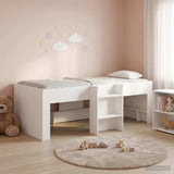 Kids'High Bed Frame 2 pcs White 98.5 x 200 cm Engineered Wood 3422563