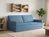 2 Seater Sofa Blue 150 x 81 x 82 cm Corduroy Fabric 42041103