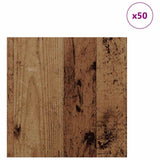 Decor Panels 50 pcs Old Wood 30 x 30 x 0.27 cm Engineered Wood 885628