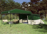 Camping Tent Set Folding 2 pcs Green Taffeta and Fabric 3337173