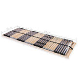 Slatted Bed Bases without Mattress 2 pcs with 42 Slats 90x200 cm 3051435