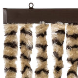 Fly Curtain Beige and Brown 100x200 cm Chenille 377389