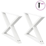 Coffee Table Legs 2 pcs White 70x cm Steel 4012713