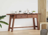 Desk with Drawer Brown 110 x 30 x 79 cm Solid Mahogany Wood 42012402