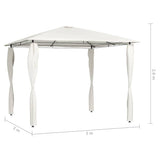 Gazebo with Post Covers 3x3x2.6 m Cream 160 g/m 313605