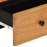 Highboard with Drawer 60x33x100 cm Solid Wood Acacia&Iron 352934