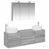 Bathroom Furniture Set 4 pcs Grey Sonoma 3407060