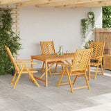 Garden Dining Set 5 pcs Brown 150 x 90 x 74 cm 3154123