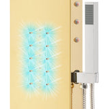 Shower Panel System Stainless Steel 201 Gold Curved 147716
