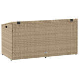 Garden Storage Box Beige 110x50x58 cm Poly Rattan 4104072