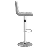 Bar Stools 2 pcs Light Grey Velvet 333687