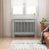 Radiator Cover Concrete Grey 112 x 19 x 81.5 cm Engineered Wood 884105