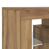 TV Cabinet with LED Lights Artisan Oak 120x36.5x40 cm Engineered Wood 856302