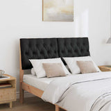 Upholstered Headboard Black 120 cm Solid Pine Wood 879351