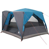 Cabin Tent 7-Person with Roof Blue 400 x 350 x 212 cm 42004027