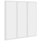 Bath Screen Folding Frosted 120 x 117 cm Aluminium & PP Panel 42023504