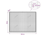 Gabion with 3.5 mm Wire and 5x2.5 cm Mesh 100x20x100 cm 3461660