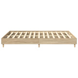 Bed Frame Sonoma Oak Engineered Wood Double Bed Rectangular 3328719