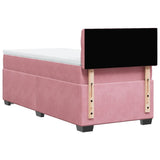 Box Spring Bed with Mattress Pink 90x190 cm Velvet 3286197