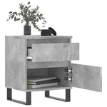 ZNTS Bedside Cabinet Concrete Grey 40x35x50 cm Engineered Wood 830692
