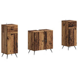 2 Piece Bathroom Cabinet Set BREDA Old Wood Engineered Wood 3418051