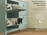 Modern Four-Drawer Shoe Cabinet - Green T3398P341273