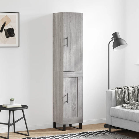 Highboard Grey Sonoma 34.5x34x180 cm Engineered Wood 3199135