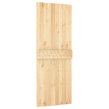 Sliding Door with Hardware Set 80x210 cm Solid Wood Pine 3202976