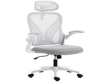 Ergonomic Office Chair with Foldable Backrest, 2D Headrest - Light Grey T3398P555092