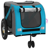 Pet Bike Trailer Blue and Black Oxford Fabric and Iron 93890