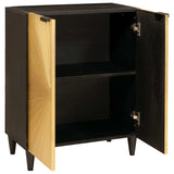 Sideboard Black and Gold 60 x 33 x 75 cm Solid Mango Wood 4017830