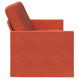 3 Seater Sofa Red Orange 220 x 81 x 82 cm Corduroy Fabric 42041171