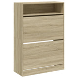 Shoe Cabinet with 2 Flip-Drawers Sonoma Oak 80x34x116 cm 3214408