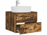 Wall-Mounted Sink Vanity Smoked Oak 49.5 x 44.5 x 65 cm 890298