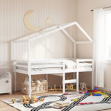 High Sleeper Bed without Mattress White 90x200 cm Solid Wood Pine 3282053