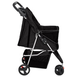 Folding Dog Stroller Black 80x46x98 cm Oxford Fabric 172196