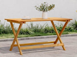 Folding Garden Table 90x52.5x65 cm Solid Wood Acacia 364894
