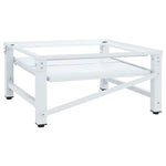 Washing Machine Pedestal with Pull-out Shelf White 4009873