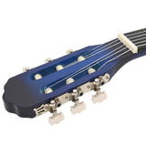 12 Piece Classical Guitar Beginner Set Blue 4/4 39 70109