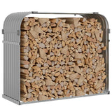 Log Holder Light Grey 120x45x100 cm Galvanised Steel 364553
