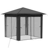 Gazebo with 4 Sidewalls 2.6 x 2.6 m Light Grey and Anthracite 42036806