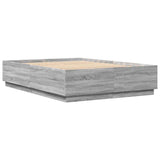 Bed Frame without Mattress Grey Sonoma 150x200 cm King Size 3209700