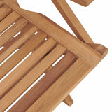Folding Garden Chair Set of 2 Natural teak Solid teak wood Medium 362756