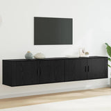 Wall-mounted TV Cabinet Set 2 pcs Black Oak 100 x 34.5 x 40 cm 3415605