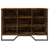 Shoe Cabinet Smoked Oak 90x38x61.5 cm Engineered Wood 848646