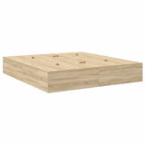 Storage Bed Frame Sonoma Oak 200 x 200 cm Engineered Wood 3335359
